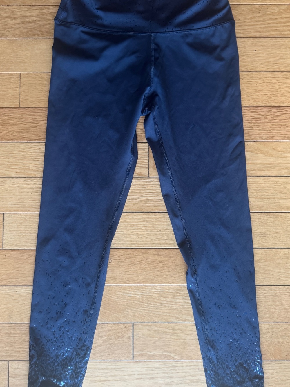 Z by Zobha High Rise Ankle Leggings navy Laser Cut Distress